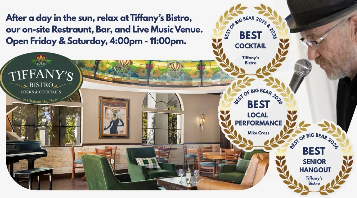 Best of Big Bear: Best Cocktail 2025 and 2026, Mike Cross Best Local Performance 2026, Tiffany’s Best Senior Hangout 2026