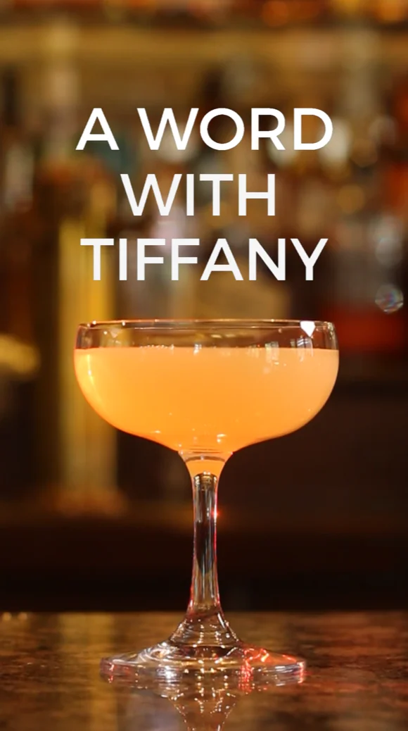 A Word with Tiffany cocktail photographed at Tiffany’s Bistro