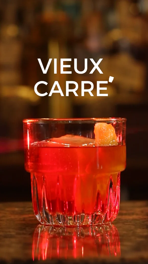 Vieux Carre cocktail photographed at Tiffany’s Bistro